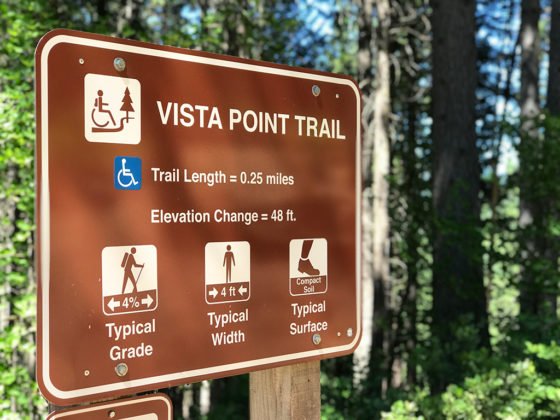 Castle Crags State Park Vista Point Trail Sign