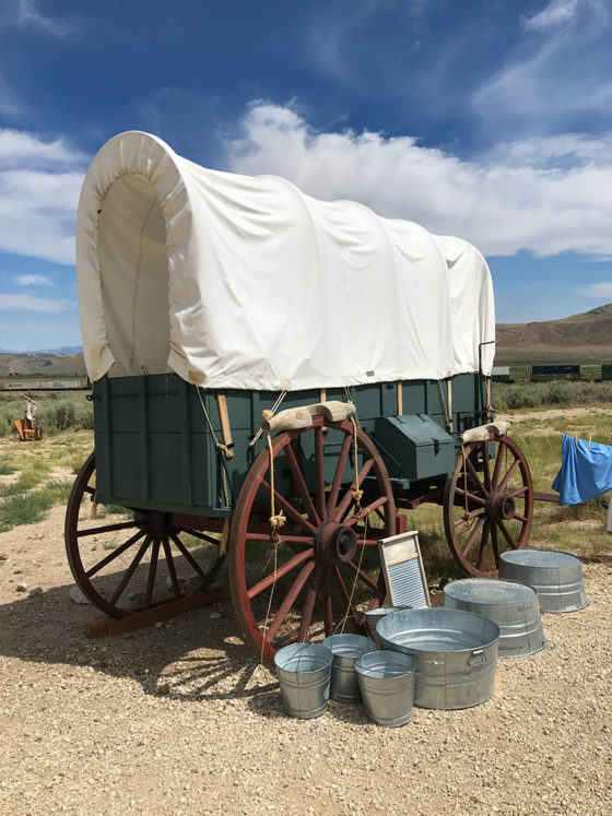 California Trail Covered Wagon Camp Exhibit
