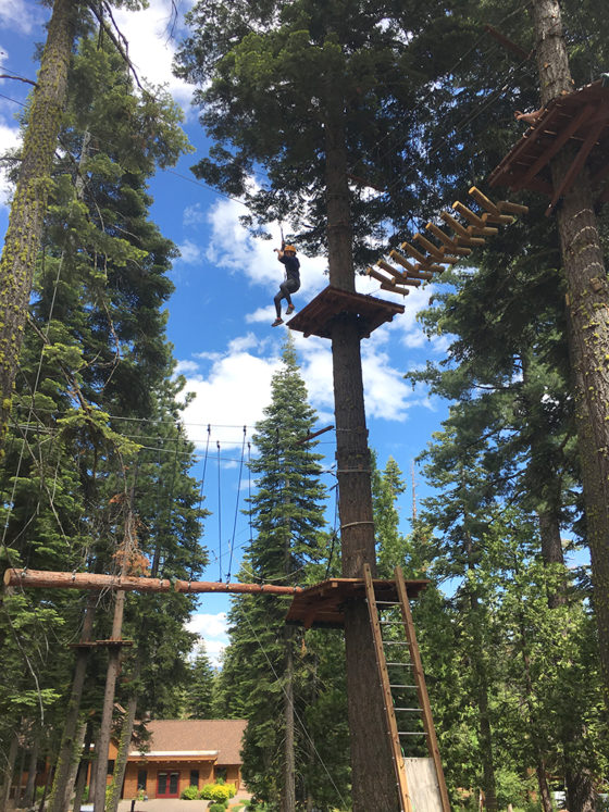 Natalie Bourn Ziplining in Lake Tahoe