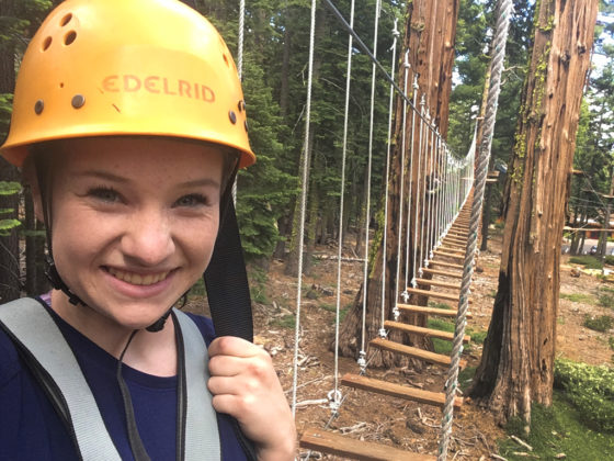 Natalie Bourn at the Tahoe City Ropes Course
