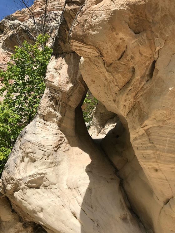 Natural Window along the Box Canyon Trail in Utah