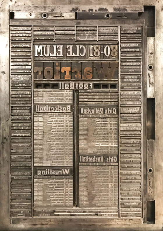 Printing Press Typesetting Display