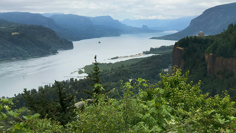 View From The Portland Women's Forum Overlook at Chanticleer Point in the Columbia River Gorge in Oregon