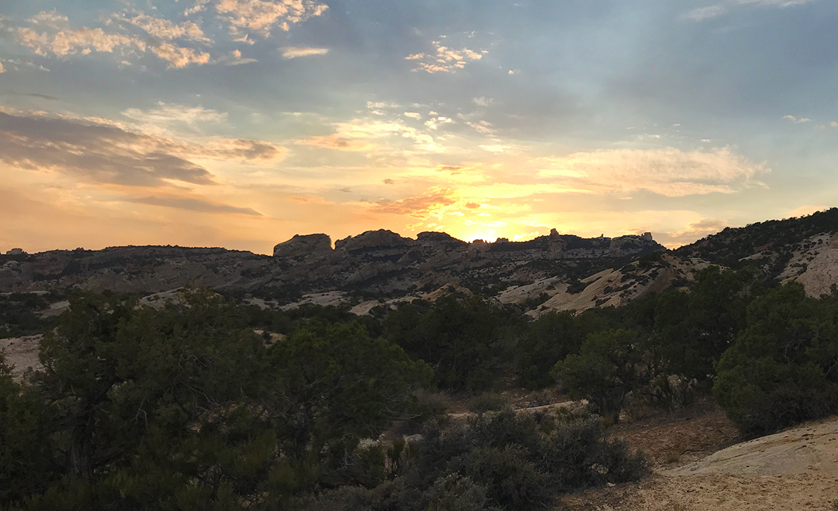 Sunset on the Moonshine Arch Trail