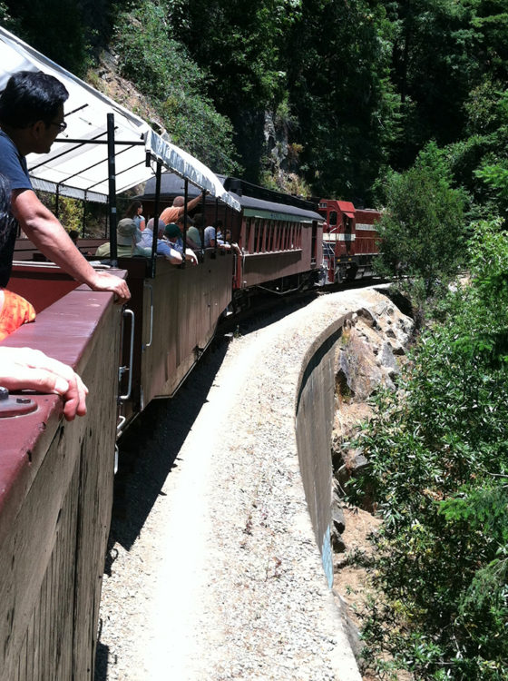 Train Ride From the Santa Cruz Beach Boardwalk To Roaring Camp in 2012