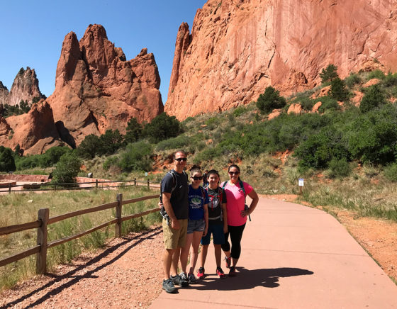 Bourn Family Hiking At Garden Of The Gods
