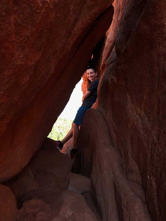 Carter Bourn Relaxing In A Rock Cave