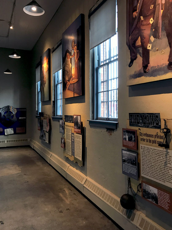 Displays at the Outlaws and Lawmen Jail Museum