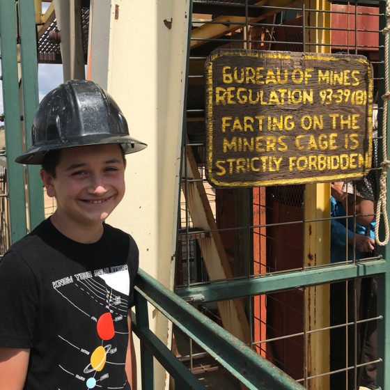 Farting Sign Near The Mine Entrance