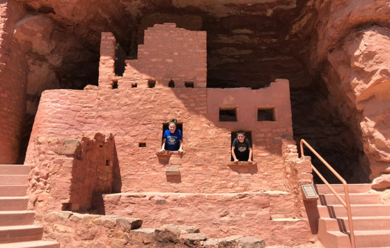 Natalie and Carter Bourn Exploring the Anasazi Cliff Dwellings