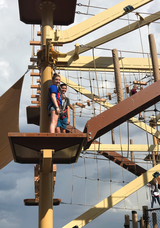 Natalie and Carter Bourn Doing a Ropes Course In Colorado