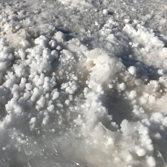 Close up of the Utah Salt Flats
