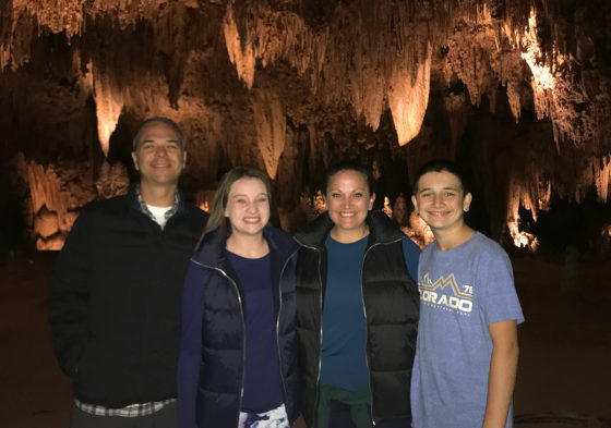 Bourn Family at Carlsbad Caverns in New Mexico