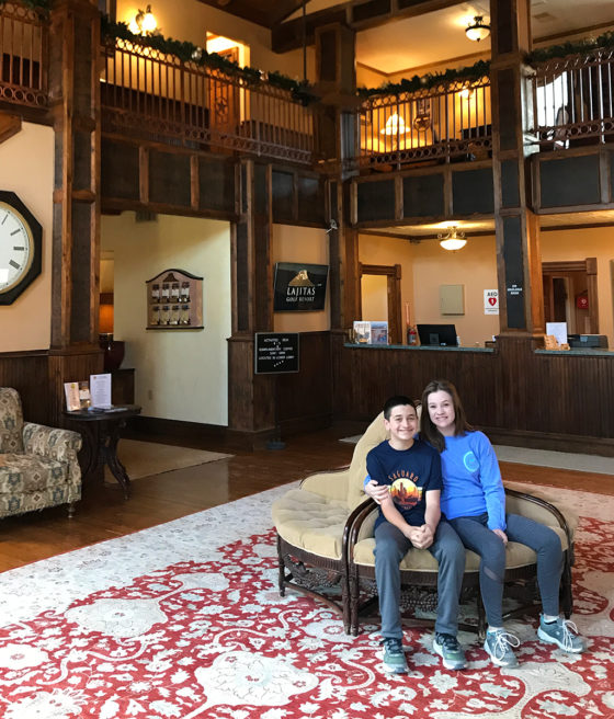 Carter and Natalie Bourn in the Badlands Hotel Lobby