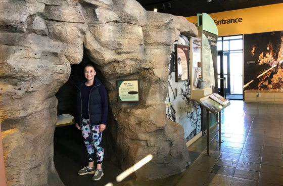 Natalie Bourn at the Carlsbad Caverns Visitor Center Museum