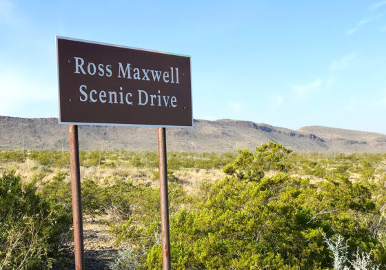 Ross Maxwell Scenic Drive Sign