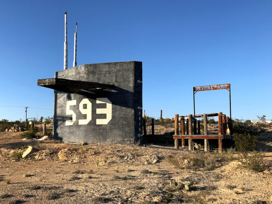 Sand-locked Submarine in Terlingua Ghost Town