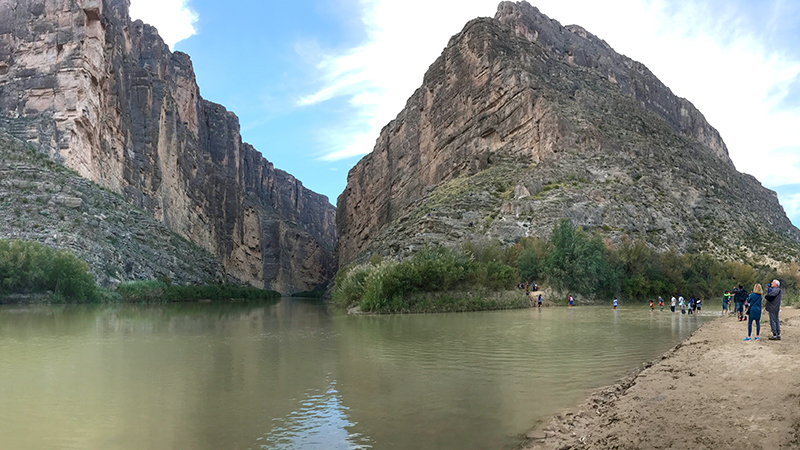 Santa Elena Canyon at the Terlingua Creek and Rio Grande