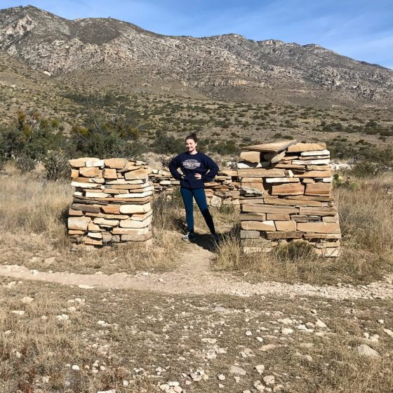 Natalie Bourn Exploring Ruins On The Pinery Trail at Guadalupe Mountains National Park