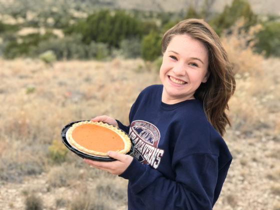 Natalie Bourn Brian and Natalie Bourn's Thanksgiving Pumpkin Pie at Guadalupe Mountains National Park