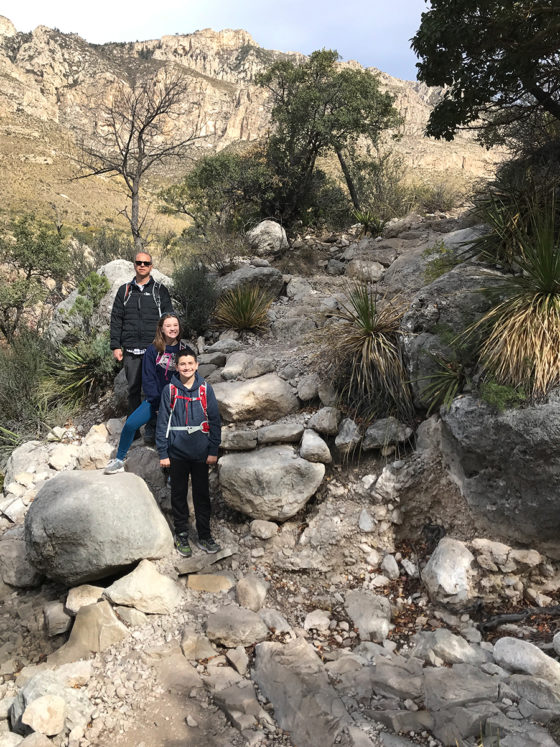 Steep Rocky Trail in Guadalupe Mountains National Park