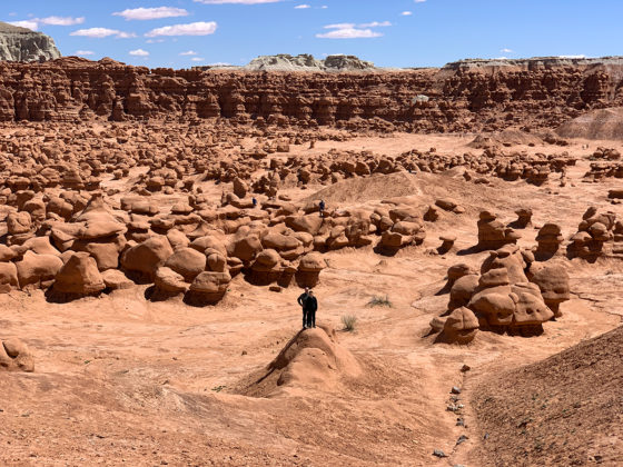Brian and Carter Standing In Goblin Valley
