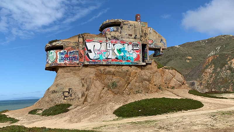 Devil's Slide Military Bunker in Pacifica, California Along Highway 1