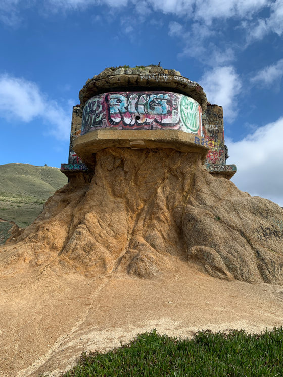Graffiti on the Devil's Slide Bunker in Pacifica