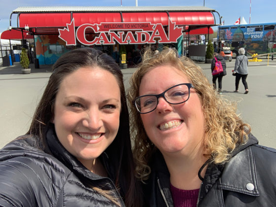 Jennifer Bourn and Melissa Lema Entering Canada