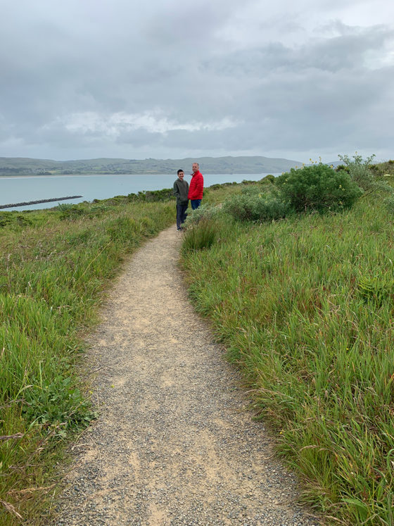 Carter and Brian Bourn Hiking at Bodega Head