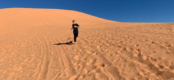 Carter Bourn Running Down the Coral Pink Sand Dunes