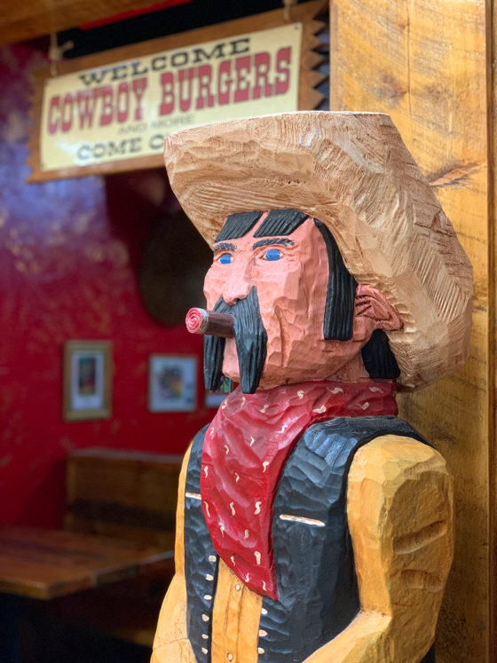 Cowboy Burgers Statue At Fort Zion