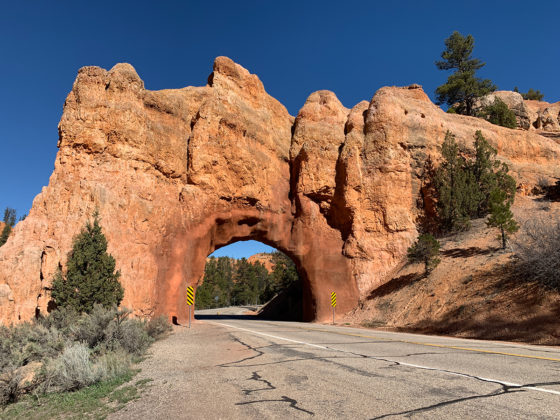 Rock Arch Over Utah's Scenic Byway 12