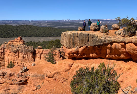 Standing High Atop The Ridge On The Arches Trail