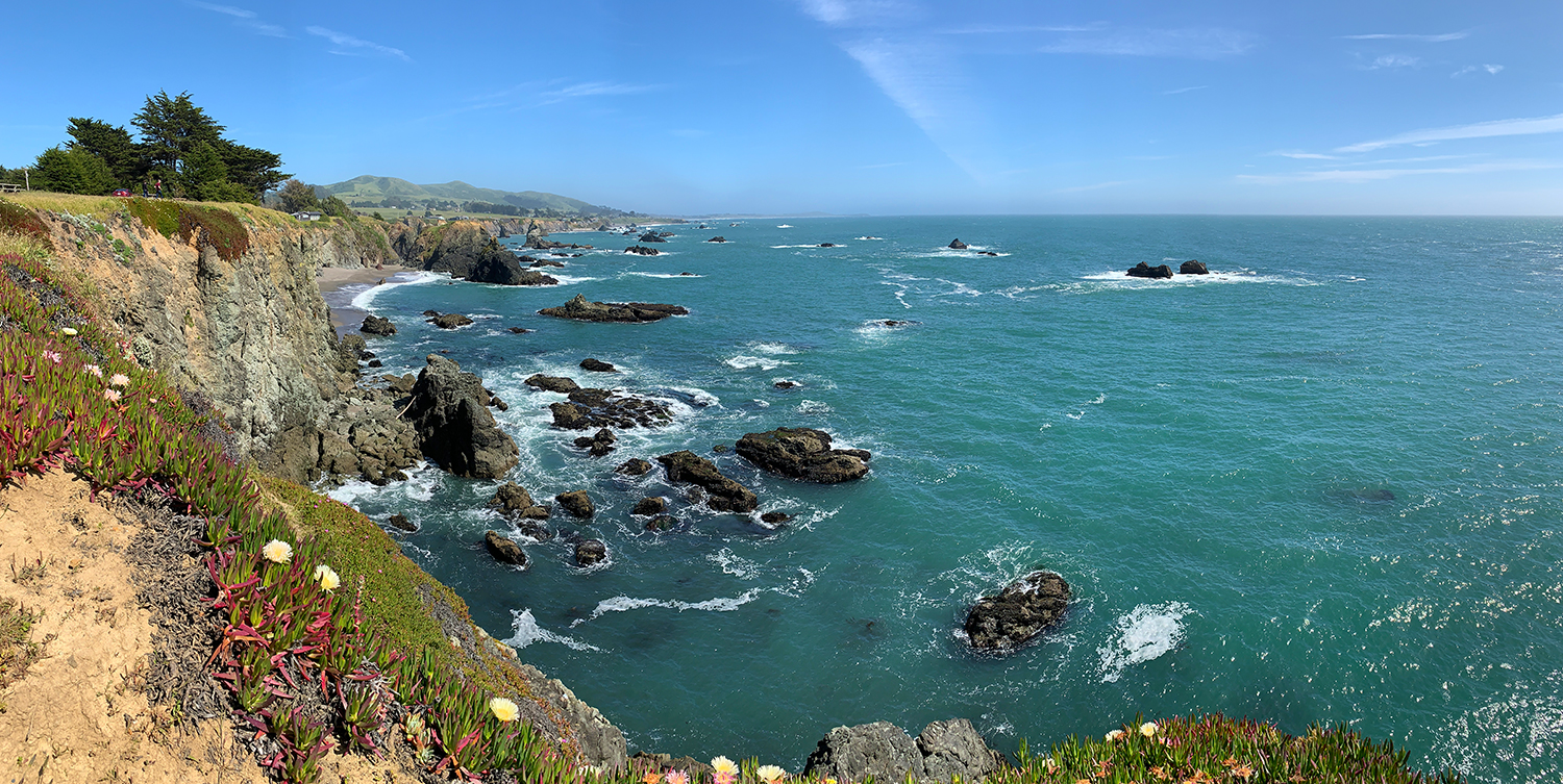 View of the Sonoma Coast and Bodega Bay from Duncan's Landing