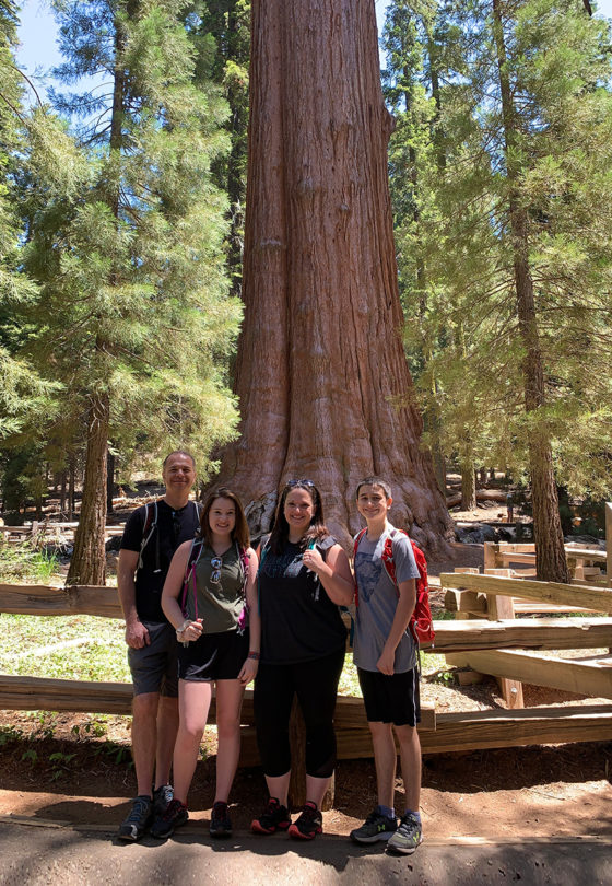 Bourn Family at the General Sherman Tree