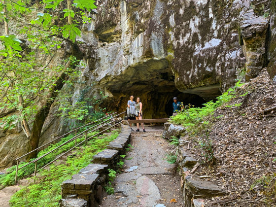 Carter and Natalie Bourn at The Crystal Cave Entrance