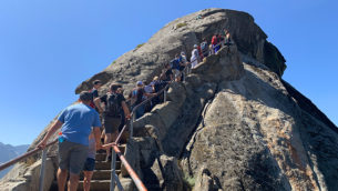 Climbing Moro Rock at Sequoia National Park
