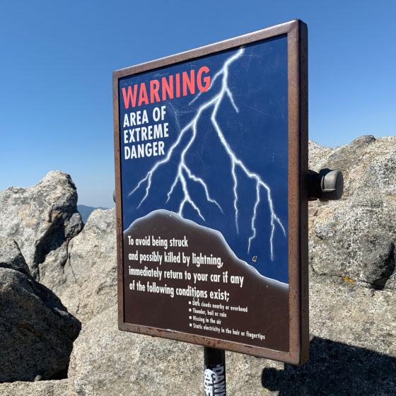 Lightning Warning Sign
