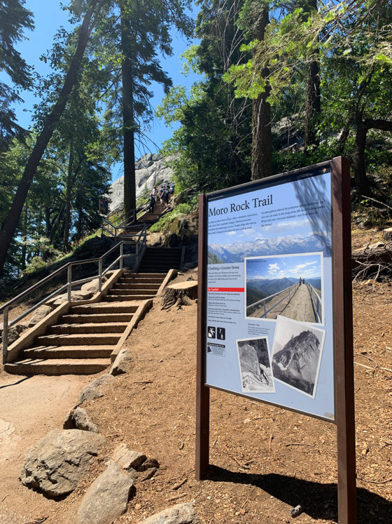 Moro Rock Trail Sign
