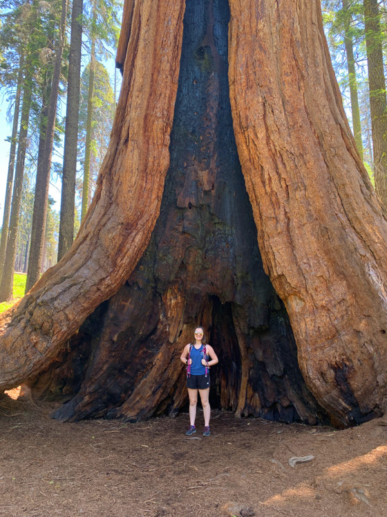 Natalie Bourn Standing In Front of A Fire Scar