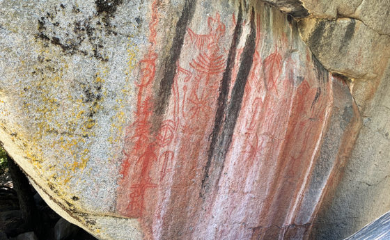 Pictographs on Hospital Rock