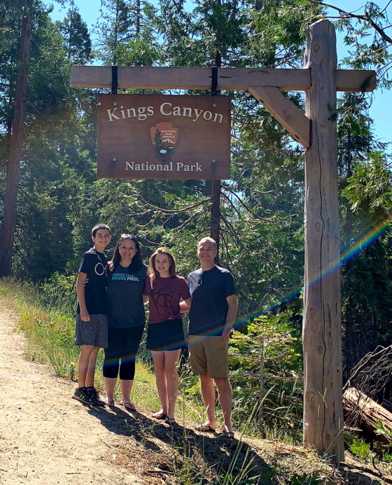 Bourn Family At Kings Canyon National Park