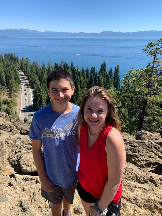 Carter and Natalie Bourn at Eagle Rock Overlooking Lake Tahoe