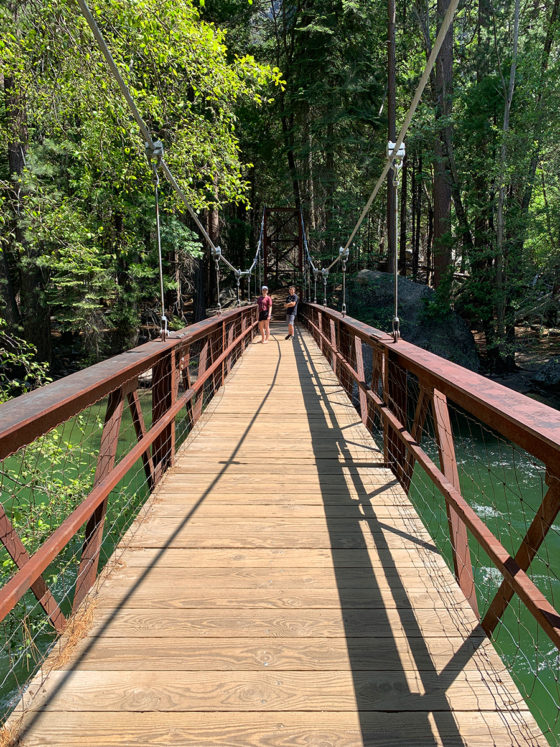 Crossing The Zumwalt Meadow Trail Bridge