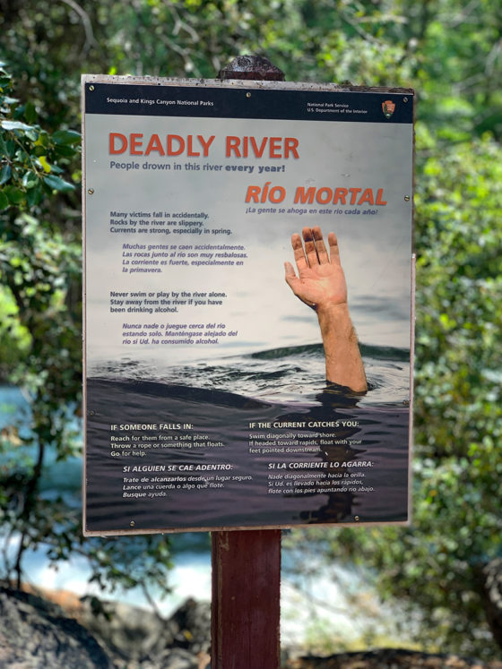 Deadly River Sign
