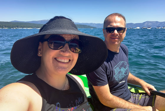 Jennifer Bourn and Brian Bourn Kayaking at Lake Tahoe