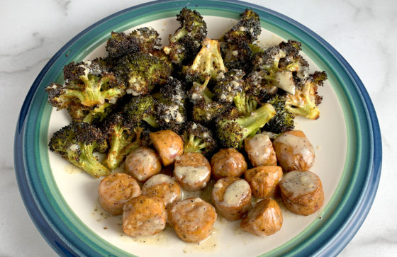 Chicken Sausage and Roasted Broccoli