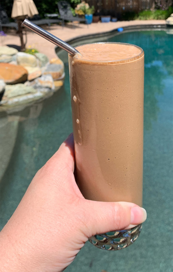 Chocolate and Cafe Latte Shakeology With Almond Butter