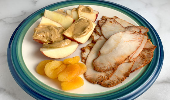 Turkey And Apple with Almond Butter and Dried Apricots